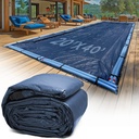 20-Ft x 40-Ft Pool Cover for Inground Pools - Rectangle Winter Cover Inground, Extra Thick Material and Durable Design, Cold and UV-Resistance, Easy Installation, Navy Blue