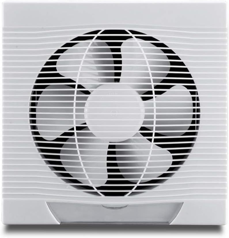 Wall Exhaust Fan，Plastic White Square Exhaust Fan Fumes Home Bathroomng Wall Ventilation Fan