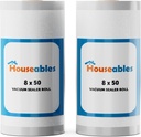 Houseables Vacuum Sealer Bags, Vacuum Sealer Rolls, Food Saver Bags Rolls, 8 Inch, Vac Seal, Sous Vide, Food Storage, Freezer, Sealing, Machine, Cooking, Air Sealable, BPA Free, Heavy Duty, 8x50, 2PK