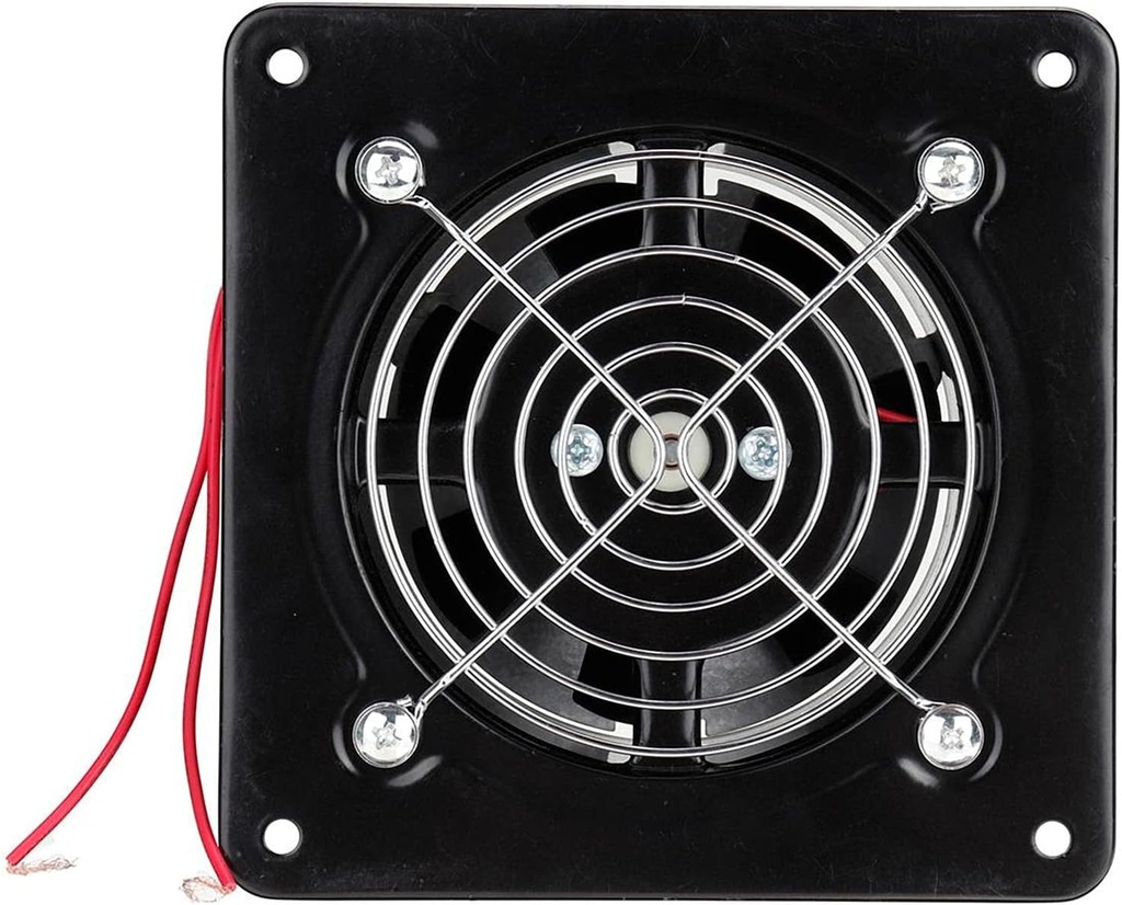Exhaust Fan 4/6/8Inch Extractor Ventilation Fan Square Metal Exhaust Fan High Speed Bathroom Kitchen Toilet Air Vent Wall Fan Air Extractor Vent Fan (Color : US, Size : 4 inch)