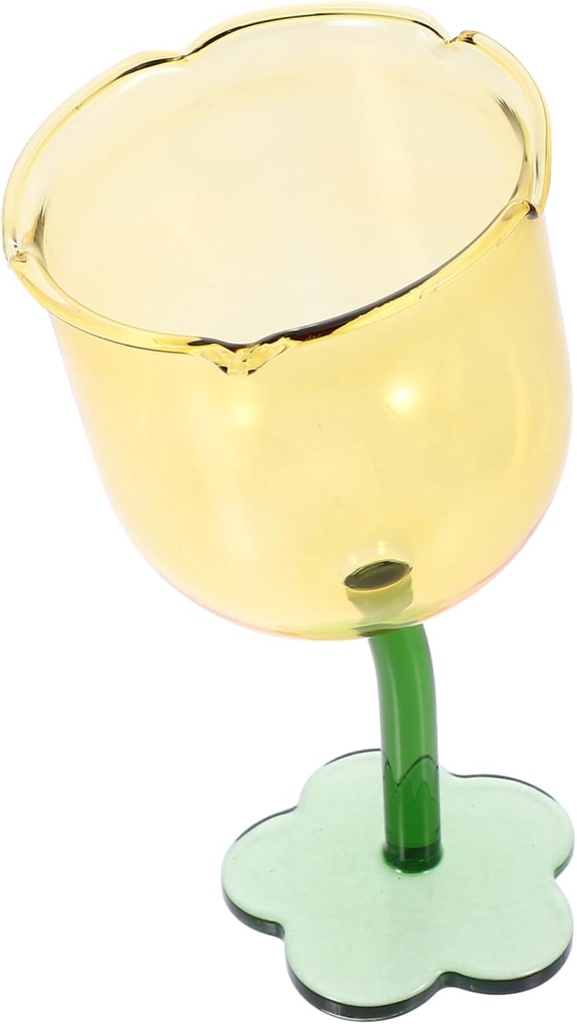 Alipis Flower Shape Tall Wine Glass Aesthetic Cups for Wine Drinks Goblets Bar Cups