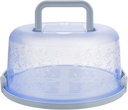 Angoily Cake Holder Carrier Dome Lid: 9 Diameter Clear Cupcake Container Cover with Handle for Transporting Cookies, Pies - Portable PP Round Cake Containers Stand Keeper