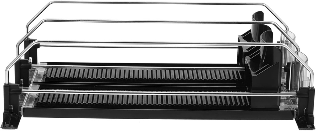 PRETYZOOM Slide Vending Machine Drink Pusher Pull Out Drink Holder Fridge Soda Can Dispenser Organizer for Bottled Canned Beverages