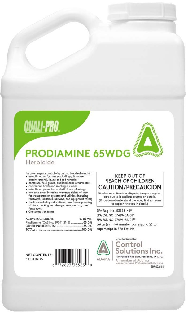 Prodiamine 65 Wdg 5lbs Pre-emergent Grass Broadleaf Weeds ( Generic Barricade )