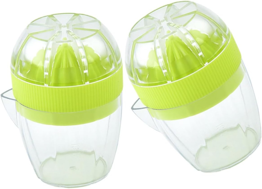 Garneck 2Pcs Manual Lemon Squeezer Citrus Fruit Juicer Hand Press Portable Household Juice Extractor for Fresh Juice Safe Material Easy to Use and Store