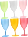 GLEAVI 6pcs Unbreakable Wine Goblets Spring Decorative Drinking Glasses for Home Party Easter Themed Cocktail Goblet Stemmed Cups Versatile Drinkware