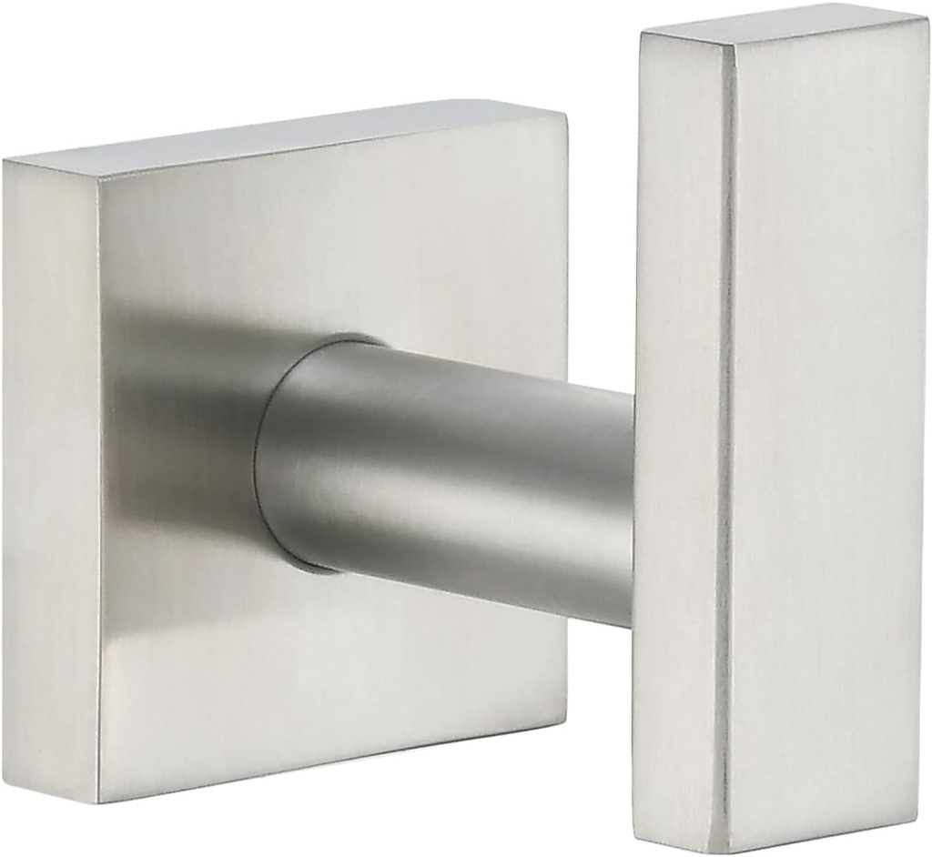 Suyar Brushed Nickel Towel Hook, SUS 304 Stainless Steel Clothes Coat Robe Holder for Bathroom, Hand Towel Hanger, Wall Mounted