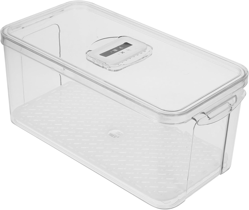 Fruit Storage Containers Removable Drain Plate for Refrigerator Leakproof Food Storage Box for Vegetables Fruits Bread More Design for Easy Organization