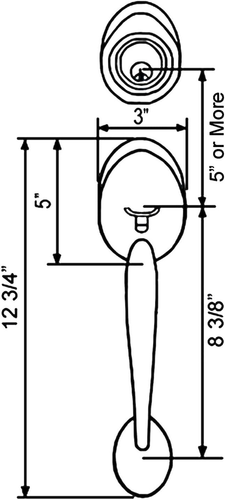 eBuilderDirect Antique Brass Lock Door Round Knob Handle Entry/Privacy/Passage/Dummy/Deadbolt 5765AB (Front Door Handle Set Keyed Alike)