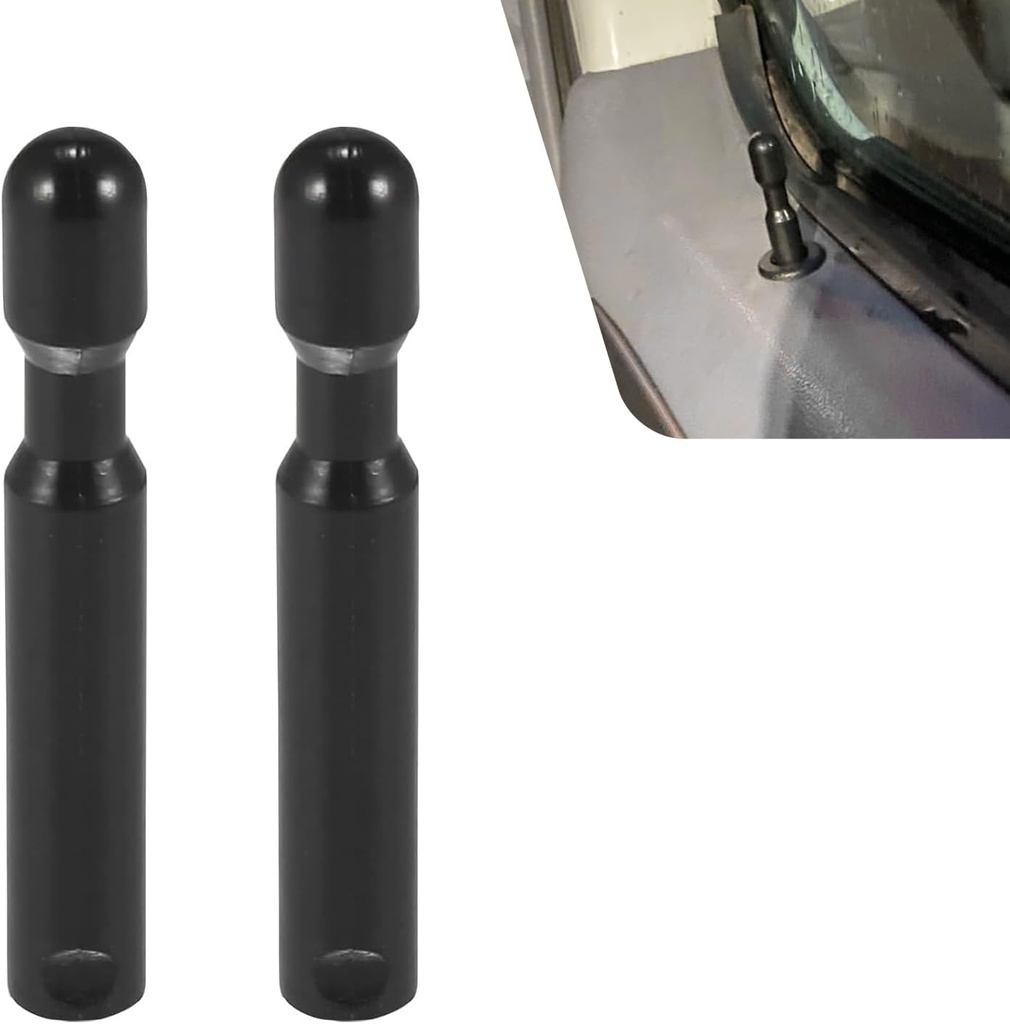 2PCS Car Door Lock Knobs, Door Lift Bolt Auto Inner Door Pull Pins, Door Lock Bolt Pin Cover Replacement Parts OEM#FODZ-5421850-A, Compatible with F0rd F150 Explorer Mercury Sable (Black)