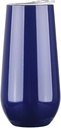 6 oz Stainless Steel Champagne Tumbler Stemless Glasses with Lid, Double Wall Insulated Travel Mug Perfect for Wine, Coffee, Drinks, Champagne, Cocktails, Colorful (Navy)