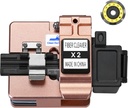 golden X2 Optical Fiber Cleaver High precision stripping tool Fiber optic cable cutter 24 cutting points 32000 times Hot melt Cold joining Fiber cutting knife with 1pcs spare blade