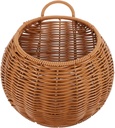 GANAZONO Wall Hanging Basket Woven Storage Holder for Plants and Kitchen Multifunctional Hanging Flowerpot for Home Garden Balcony Decor 10.6X9.3X3.9 Inches