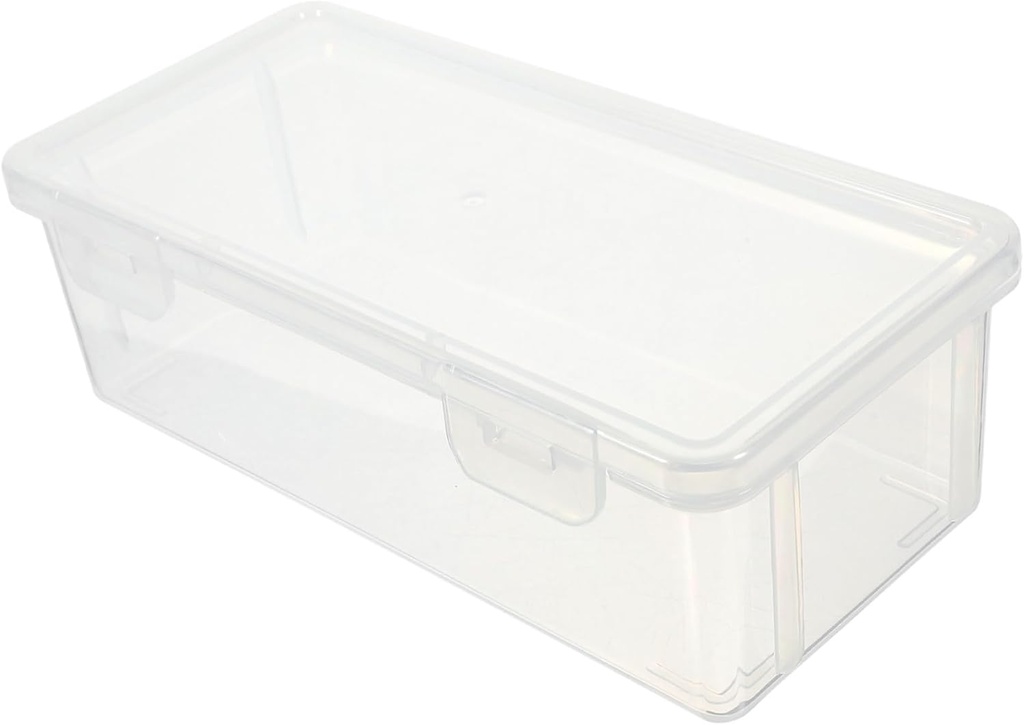 VALICLUD Transparent Kitchen Fridge Organizer Box for Bread and Seasoning Reusable Food Crisper with Airtight Seal Sturdy Drop Storage Container for Daily Use