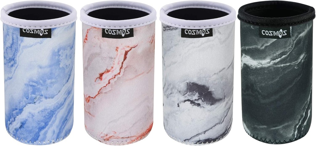 CM Soft Neoprene 8.4 Fl Oz Slim Can Sleeves Insulators Slim Can Covers for Energy Drink & Beer Cans (8.4 OZ)