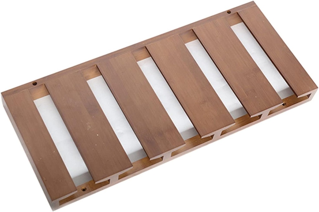 Bamboo Stemware Rack Under Cabinet Wine Glass Storage Holder, L: 36cm/14.1in,47cm/1 8.5in,58cm/22.8in, W:25cm/9.8in, H:5cm/1.9in, for Home Kitchen Decor, Bar, Wine Cellar (Color : 5 Row) (5 Row)