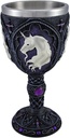 Black and Purple Celtic Goblet with White Unicorn Head