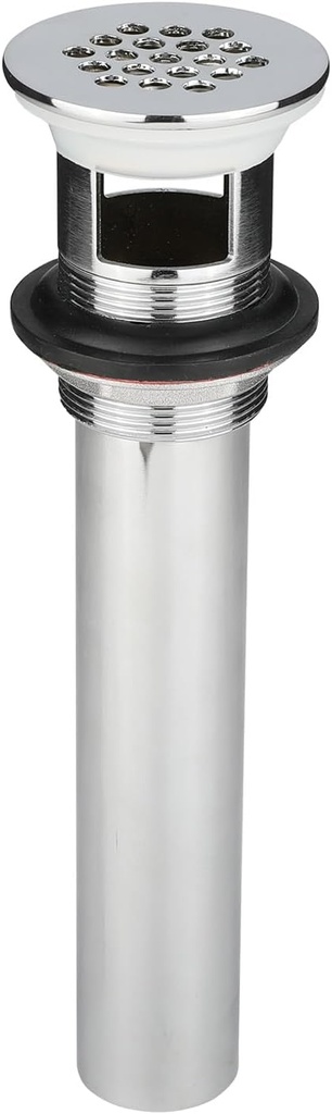 (Pack of 5) Efield Grid Drain Strainer for Bathroom Sink, Sink Drain with Overflow, Chrome Plated Brass,(DRAIN033-5PCS)