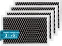 Replacement Charcoal Filter JX81J - 6.12" x 3.87" (4 Pack) – Microwave Recirculating Charcoal Filter Compatible with GE WB02X11124 WB06X10823, WB02X11536, Samsung DE63-00367G, Fits GE Microwave Ovens
