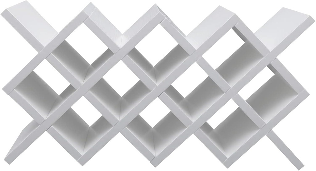 Wine Lattice Rack, 10 Grids Bottle Storage Holder Shelf, Free-Standing Wine Storage Shelf for Kitchen, Wine Cabinet, Home Decoration, Bar Cabinets