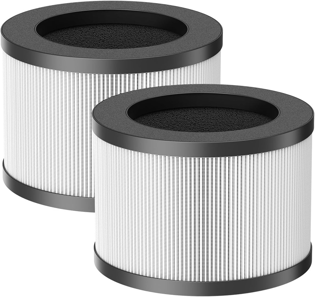 2 Pack BW302 HEPA Air Filter Compatible with LUNINO BW302 Air Purifier Filter Replacement 3 Stage Filtration For Pet Dander, Odor, Dust, Smoke For LUNINO Home Large Room up to 1200ft²