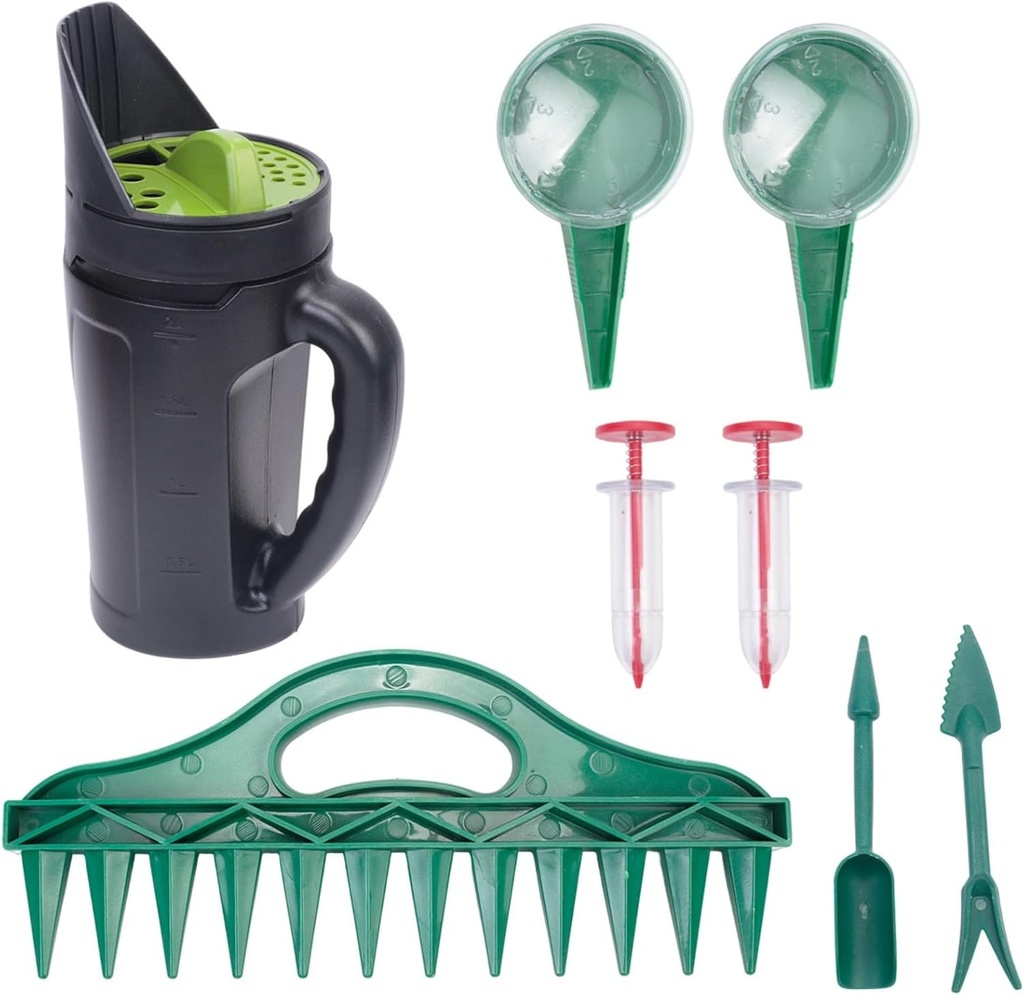 Grass Seed Spreader Hand Held Seed Planter Set,Fertilizer Dispenser for Garden Lawn Seed Salt Ice Melt Earth Food, Seed Shaker Planting Tool Mini Seed Spreader for Planting,Courtyard, Farm