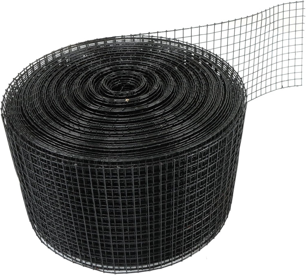Hardware Cloth 6 in x 98 ft 1/2 in, Chicken Wire Fence, Galvanized Welded Cage Wire Mesh Roll for Chicken Coop, Screen mesh, Rabbit Fence and Poultry Enclosures (Black)