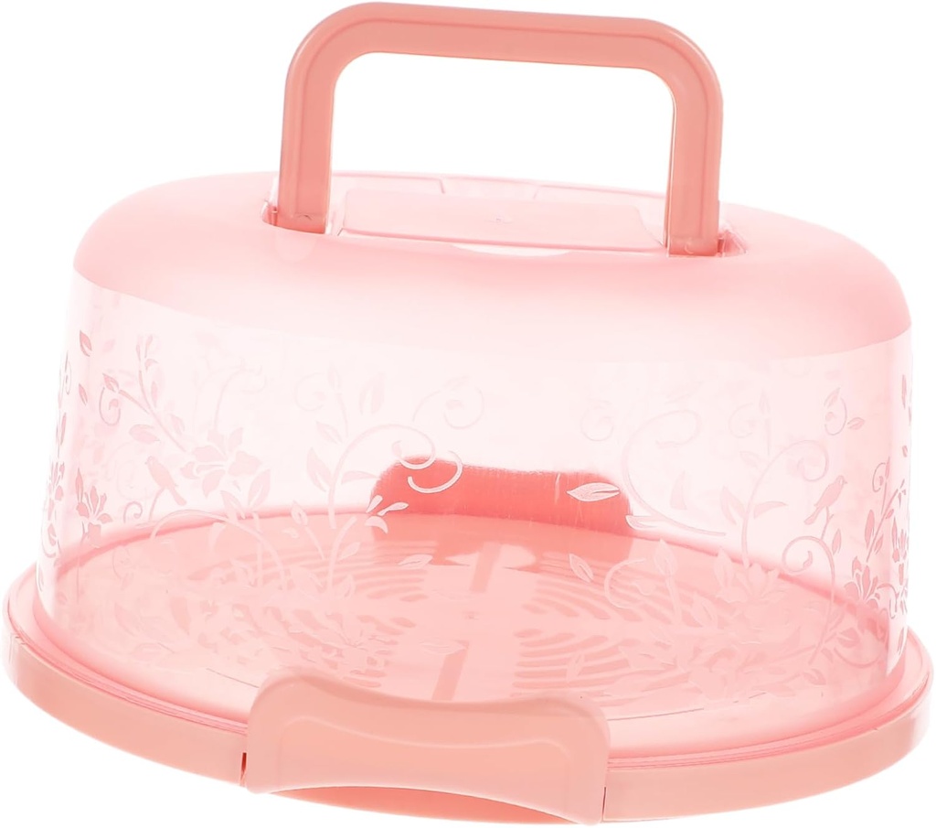 VOSAREA Portable Cake Storage Box with Handle Eco Friendly PP Food Packaging for Cakes Cookies Pies and Desserts Safe and Convenient Carrier for Travel and Parties