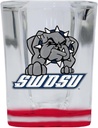 R and R Imports Southwestern Oklahoma State University 2 Ounce Shot Glass Square Red Base Officially Licensed Collegiate Product Single