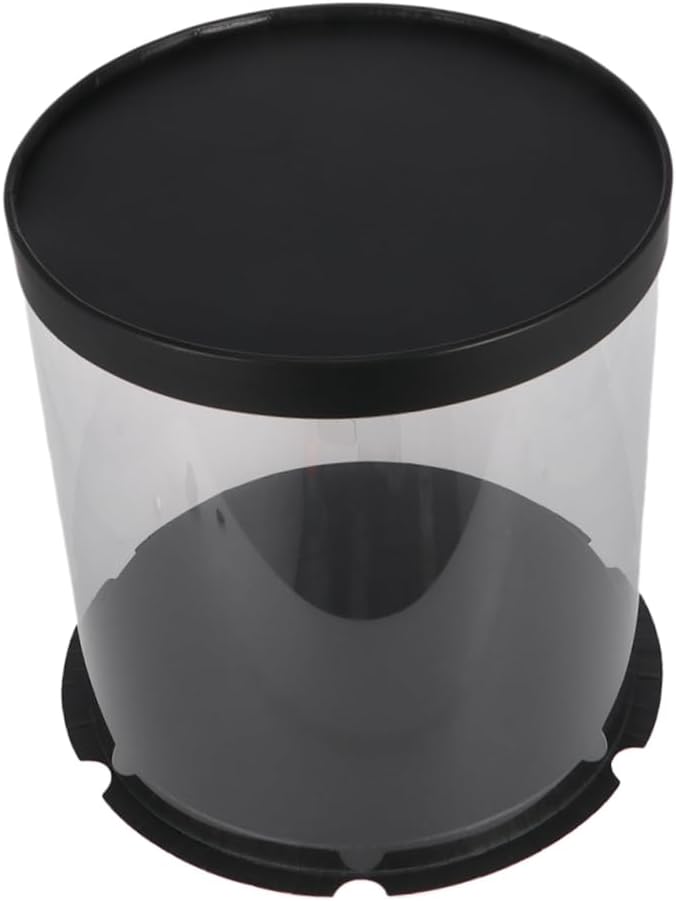 Plastic Cake Box Double-layer Round Packaging for Desserts Transparent Organizer for Home Shops and Parties Black for Cakes Cookies and Pastries