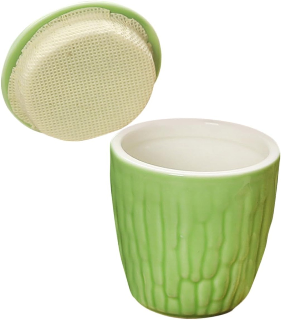 STOBAZA Ceramic Tea Storage Jar 100ml Porcelain Storage Container Lid Green Tea Canister Tea Canister for Loose Tea Decorative