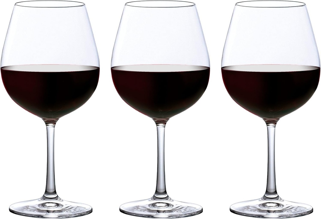 ADERIA 8579 Wine Glass Burgundy Red 19.4 fl oz (575 ml) IPT-G Line Set of 3 Made in Japan