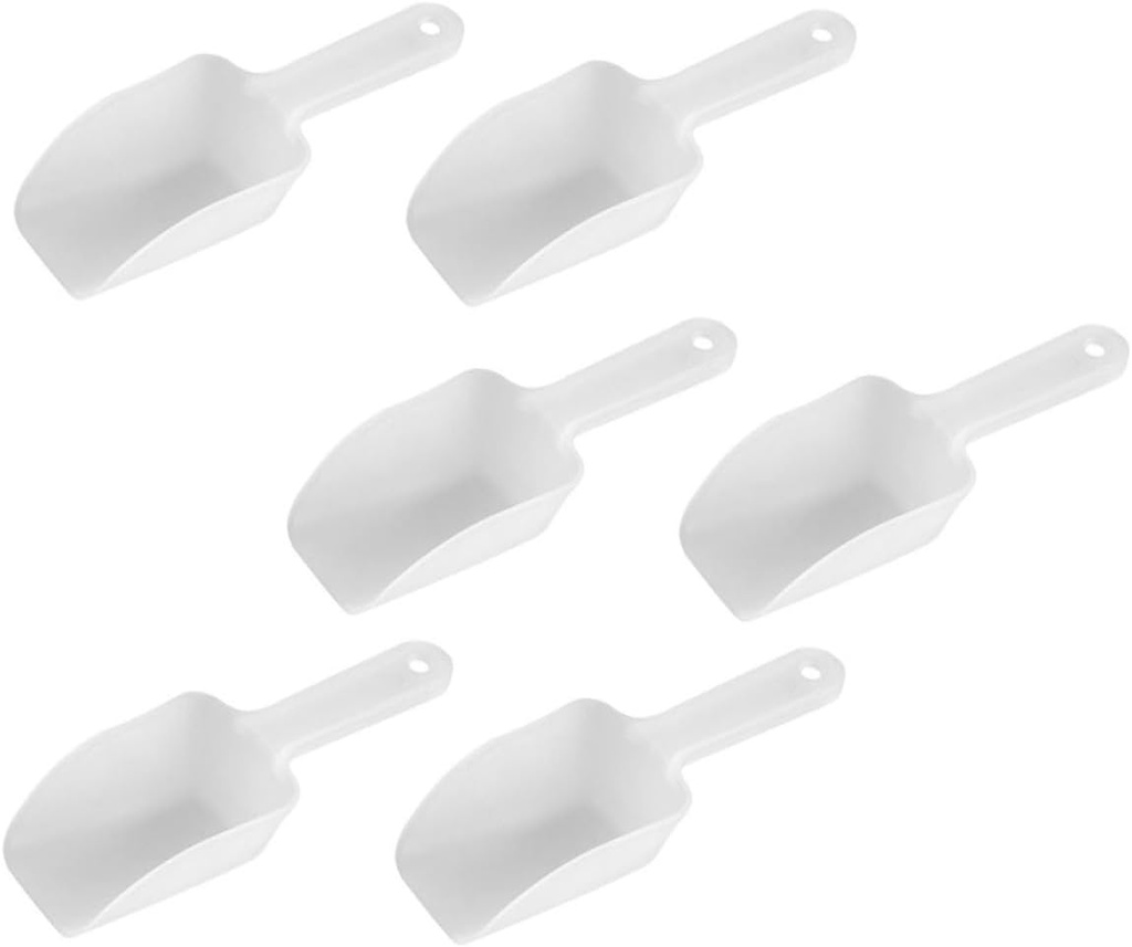 Homoyoyo 6pcs Ice Cream Scoop Set Ice Spoon Flat Bottom Hanging Hole Hand Scoops for Containers Rice Ice Kitchen Utensils