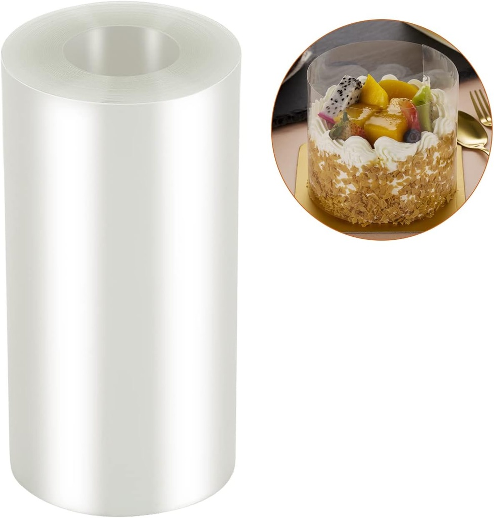 Cake Collars 4 x 394inch (5.9 mil thick) Transparent Acetate Sheets Rolls for Baking Surrounding Edge Decorating