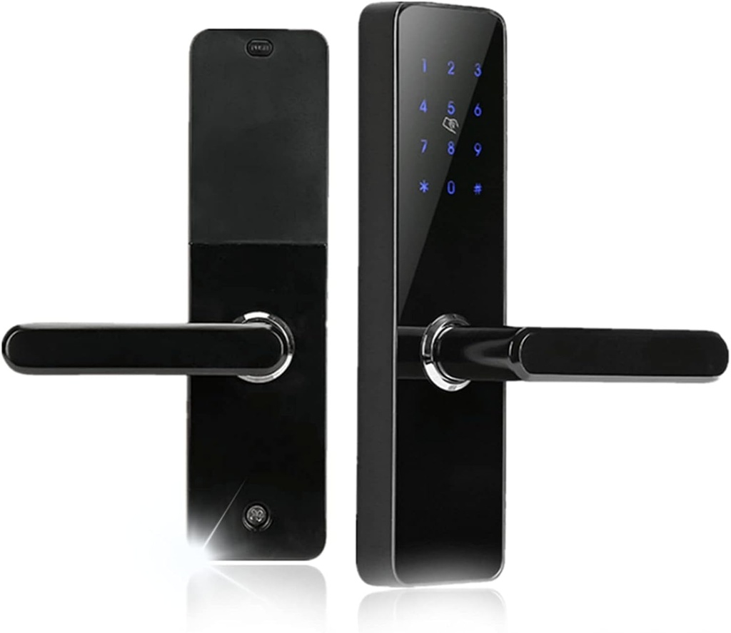 4in1 Keyless Entry Smart Door Lock, Digital Smart Door Lock APP Cards Password Keypad for for Home Voice Control