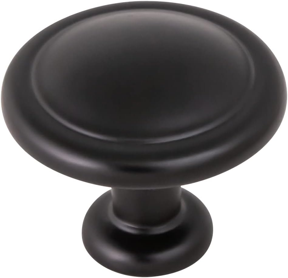 Design House 208082 Victorian Contemporary 1.18-inch Cabinet Knob, Matte Black, 10-Pack
