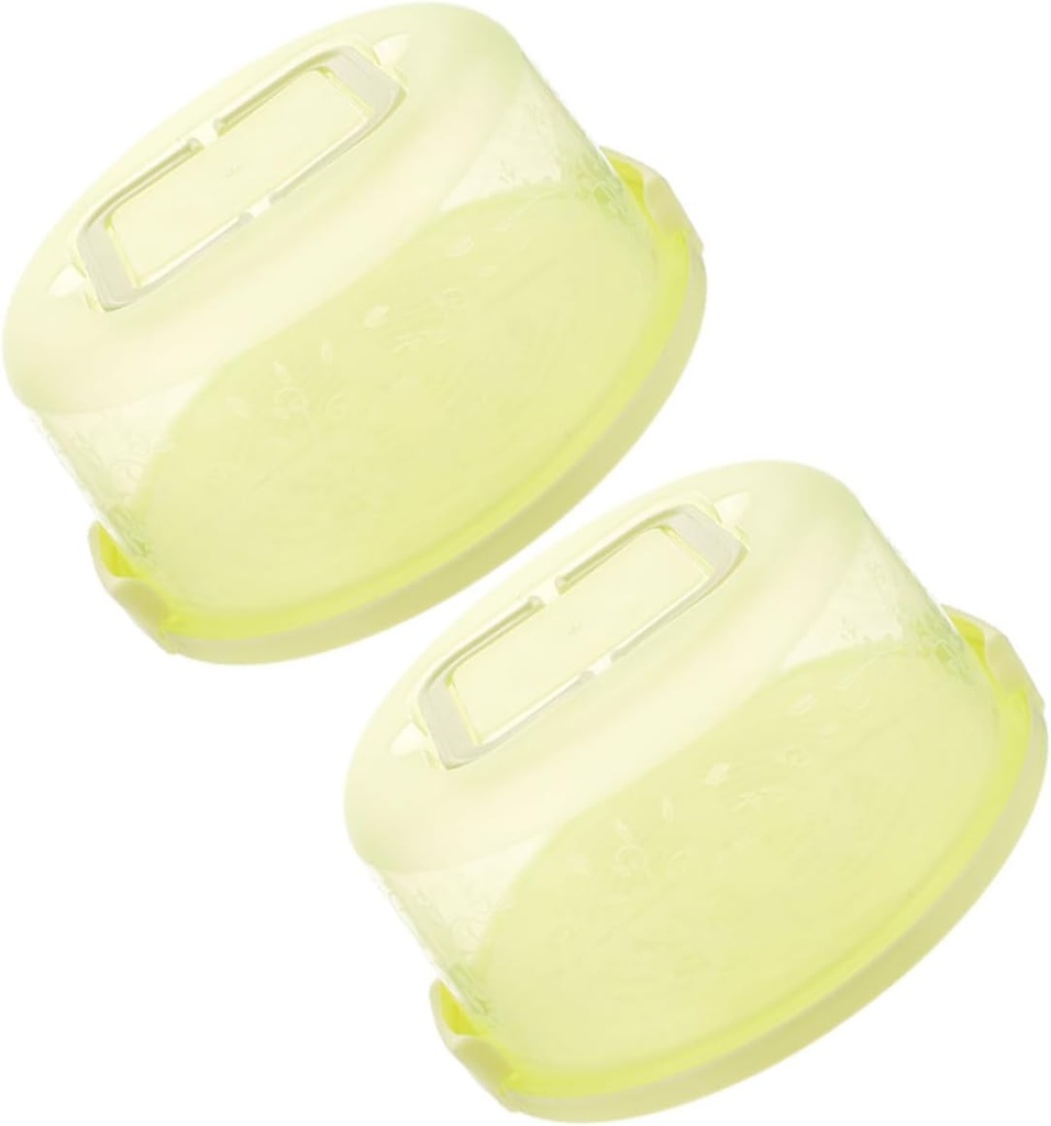 2pcs Portable Round Cake Carrier with Handle Lid PP Cake Storage Box for Baking Pastry Bread Secure Buckle Closure Convenient Transport and Packaging Container