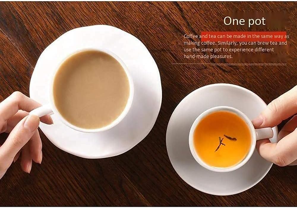 Coffee Press Coffee Maker Stovetop Espresso Machine Coffee Pot Moka Pot and Stainless Steel Tea Maker,Threelayer Filter Design, Detachable Filter,Hand Coffee Maker,