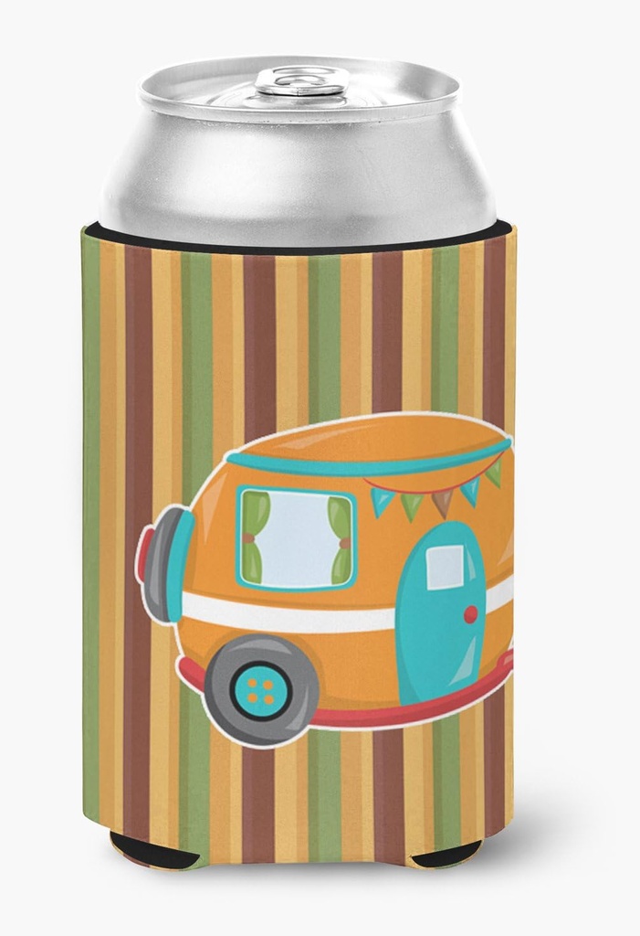 Caroline's Treasures BB6956CC Retro Camper Can or Bottle Hugger Cooler Washable Drink Sleeve Collapsible Beverage Insulated Holder, Can Hugger, Multicolor