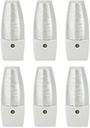 6 Pack, LED Plug in Night Light with with Auto Dusk to Dawn Sensor, Ideal for Bedroom, Bathroom, Hallway, ETL Listed.