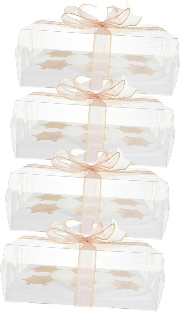 Garneck 4pcs Bakery Boxes Portable Cupcake Carrier Cupcake Containers Storage Box for Cake Muffin
