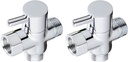 Solid Brass 3-way G1/2 Shower Diverter(2pack)