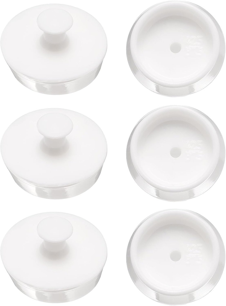 uxcell 6 Pcs Drain Stopper, Silicone Bathtub Stopper 1-9/16" to 1 5/8" Kitchen Sink Drain Stopper Bathroom Drain Plug with Handle for Laundry, Sink, Shower, Washbasin Cover
