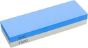 Knife Sharpening Wet Stone Dual Sided 600/1500 Grit Blue & Yellow Whetstone Sharpening Stone with Non-Slip Rubber Base for Kitchen, Hunting, and Pocket Knives or Blades