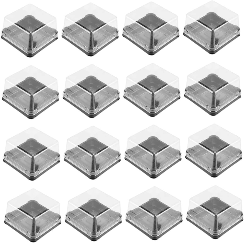 1set Moon Cake Holder Square Box Lid for Pastry Egg-yolk Puff Packing Box