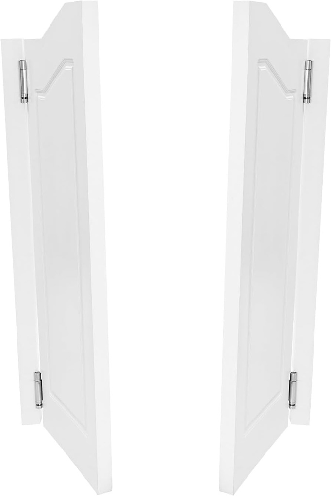 Double Swinging Door Half Doors with Metal Hinges and Hardware, White Pine Wood Finished Saloon Cafe Door for Doorway Bar Kitchen Decor(32x42in)