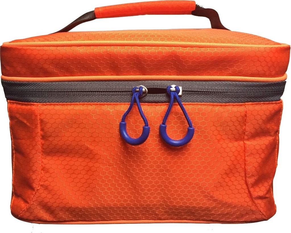 Lunch box great insulated, bag cooler, for men-women, thermal reusable, leakproof, orange