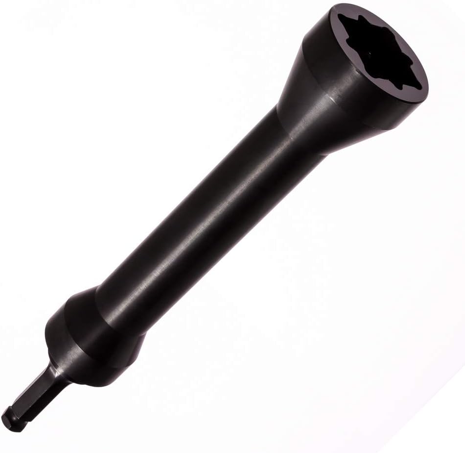 Nut Runner Impact Socket with Adapter - Rauckman Utility Products - Linesman Tools Made in the United States - BW-NR100 For Use onDistribution Poleline Hardware