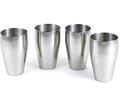 77334 4-Pc Brilliant Stainless Steel Drinking Glass/Tumbler/Pub Glass Set - Quality Drinkware for Your Enjoyment