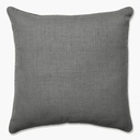 Pillow Perfect Rave Solid Indoor/Outdoor Floor Pillow Plush Fill, Weather and Fade Resistant, Floor - 25" x 25", Grey,